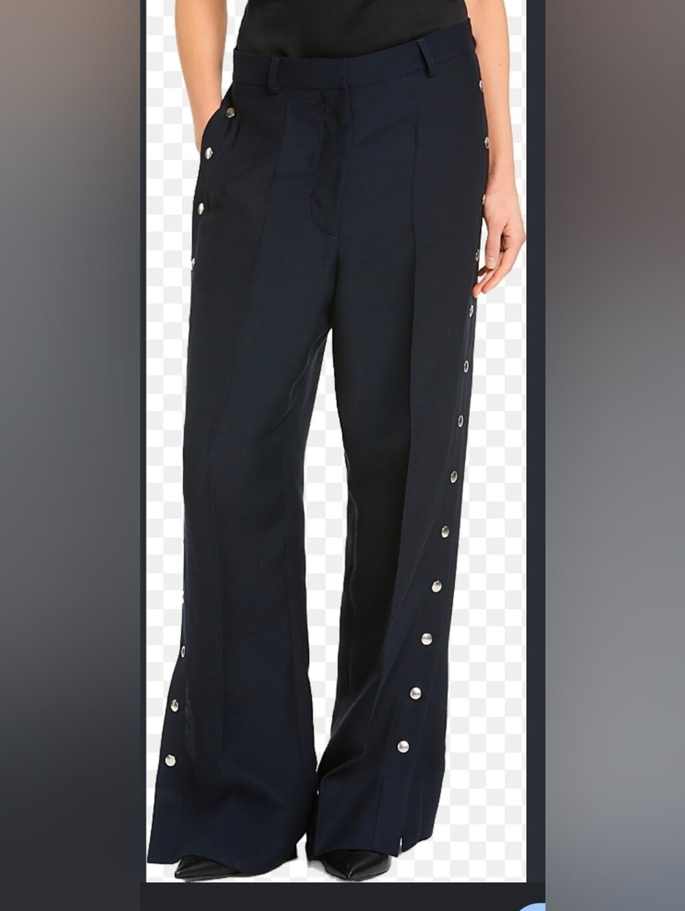 Alo Yoga Courtside Tearaway Snap Pants Black XS Side Snap Track Pants